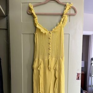 2000s couture! Moschino vintage yellow summer dress 2006